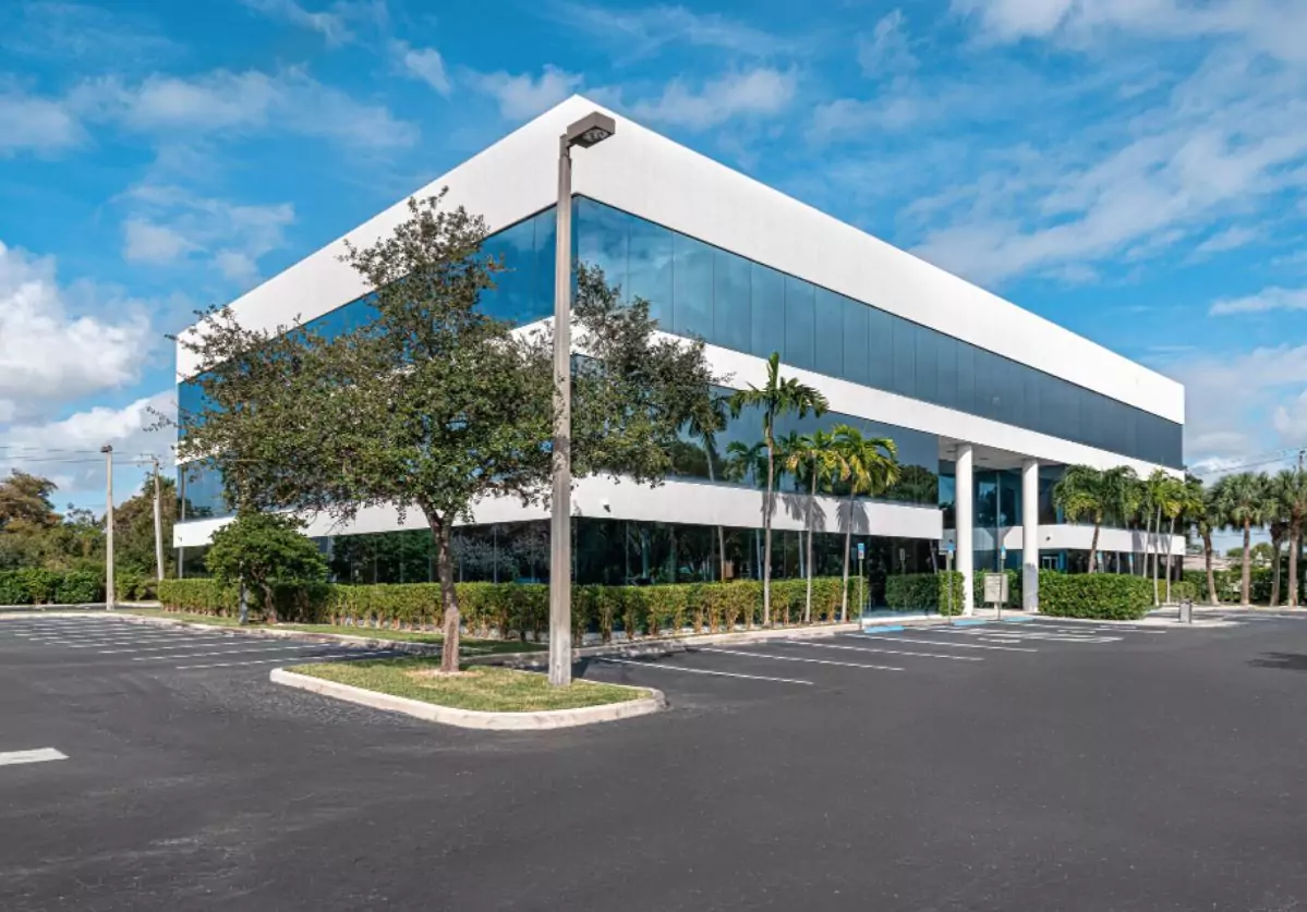 Modern commercial real estate building